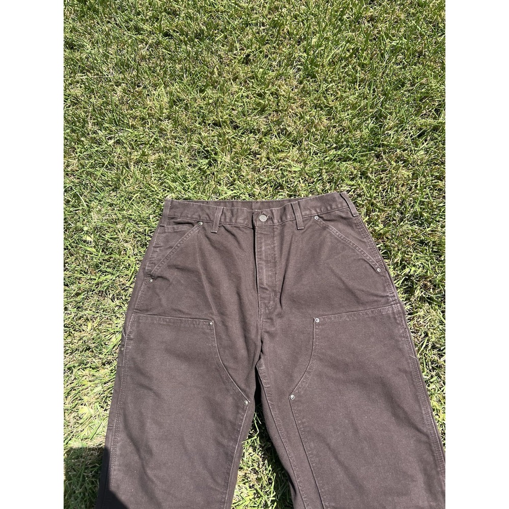 Vintage Carhartt 34x32 Double Knee Dungaree Carpenter Pants Brown B136 DKB - Picture 3 of 5